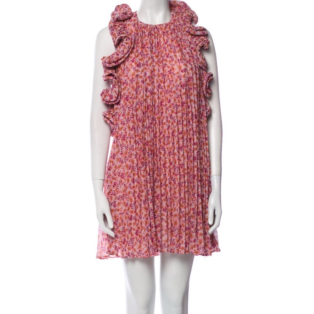 AMUR Floral Pink Mini Dress